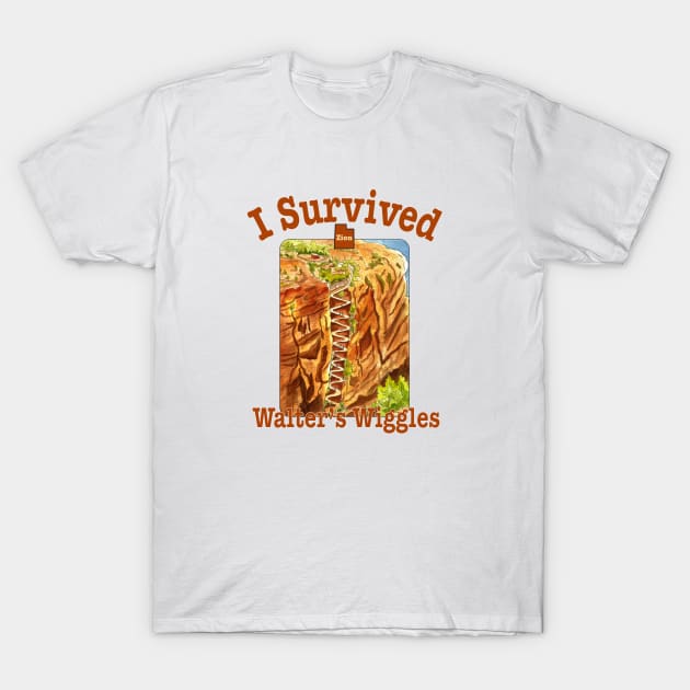 I Survived Walter's Wiggles, Zion National Park T-Shirt by MMcBuck